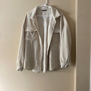 Beige shacket